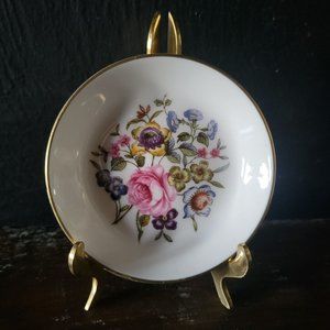 Vintage Royal Worcester Porcelain Coaster Pin Dish Ring Dish Trinket Dish
